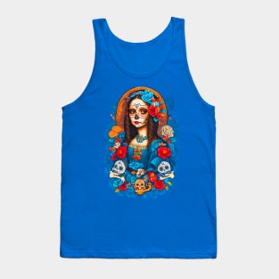 Sugar Skull Mona Lisa Tank Top